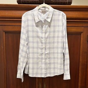 Lila Rose White and Blue Checkered Men's Shirt